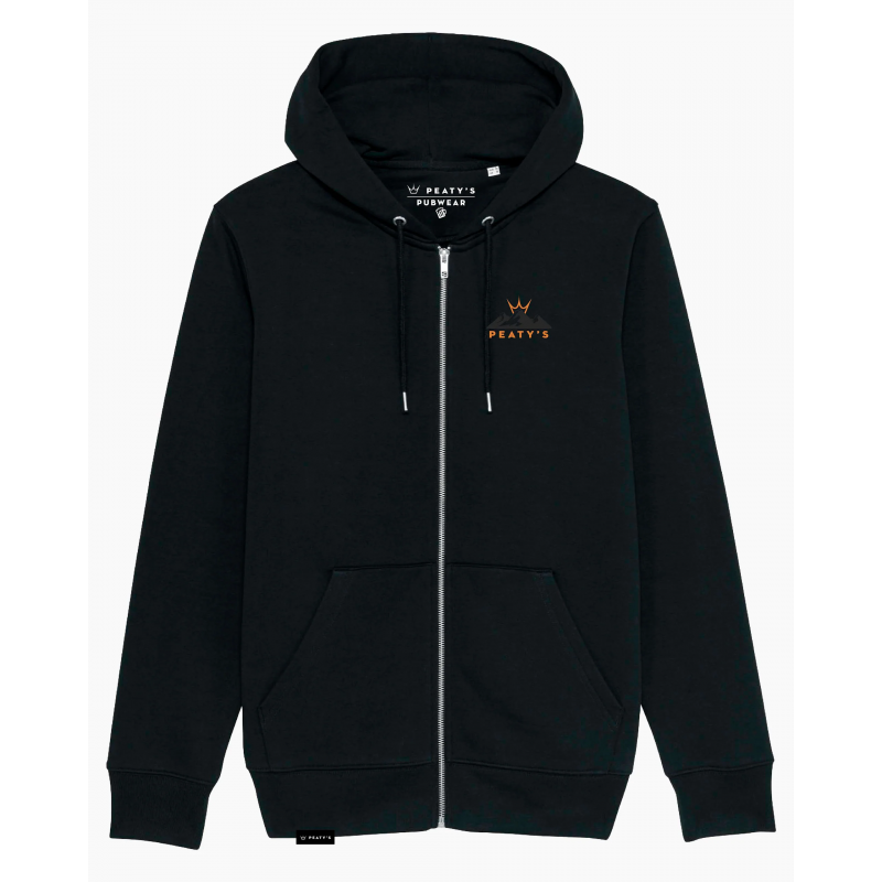 Peaty's AW24 PubWear Zip Hoody - 3 Peaks Sunset / Black - Medium