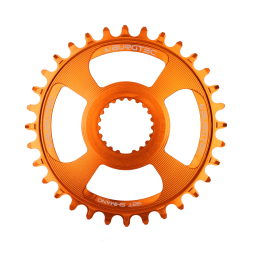 BURGTEC Shimano Direct Mount Thick Thin Chainring ­ 34T ­ Iron Bro Orange