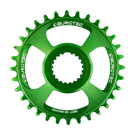 BURGTEC Shimano Direct Mount Thick Thin Chainring - 30T - Candy Spruce Green