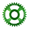 BURGTEC Shimano Direct Mount Thick Thin Chainring - 30T - Candy Spruce Green