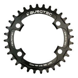BURGTEC 96/64mm PCD Thick Thin Chainring ­ 34T ­ Burgtec Black