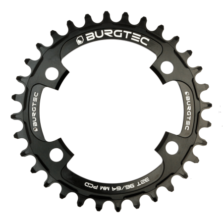 BURGTEC 96/64mm PCD Thick Thin Chainring ­ 34T ­ Burgtec Black