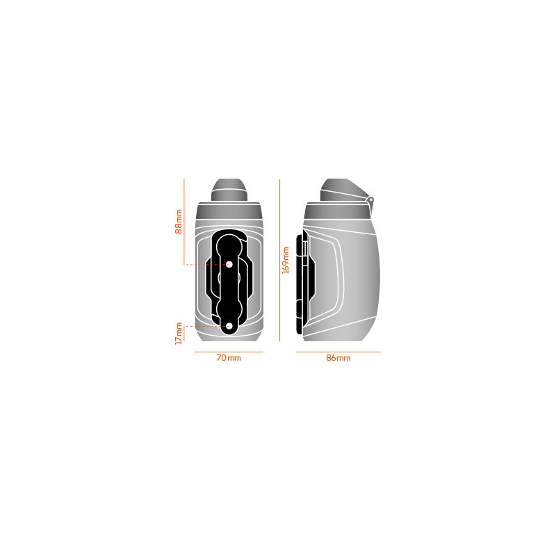 FIDLOCK Twist Bottle 450 + Bike Base Smoke Grey