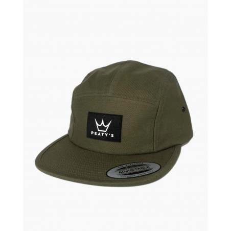 Peaty's Pub Wear 5 Panel Cap Logo / Olive