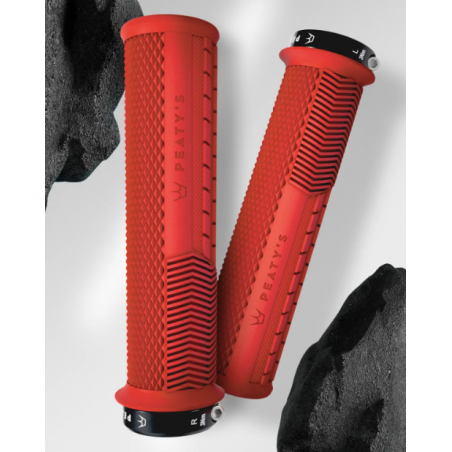 Peaty's Monarch Grip - Knurl - Thin - Red