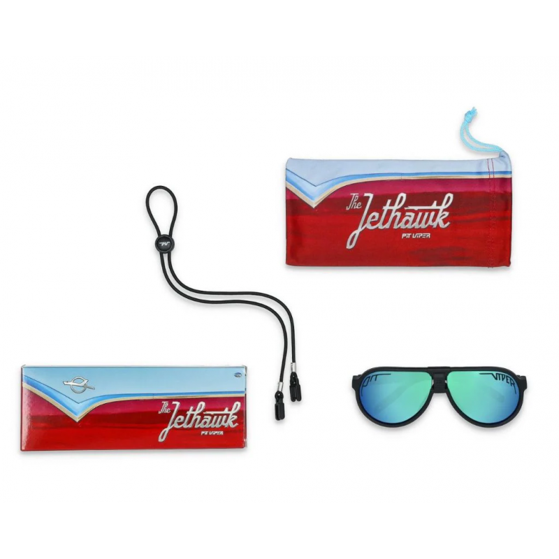 Pit Viper The Exec Jethawk Sunglasses - Polarized Blue-Green Lens