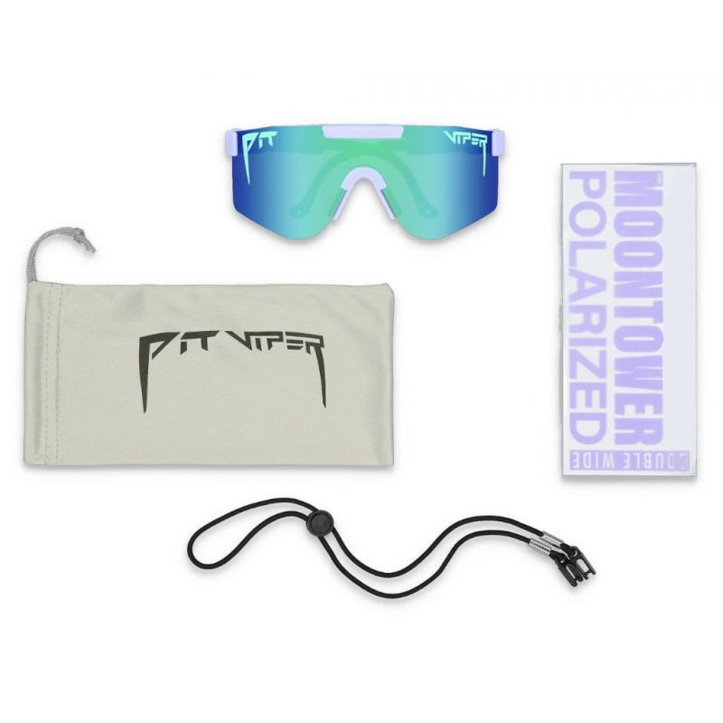 Pit Viper The Moontower Original Wide Sunglasses - Polarized Blue-Green Lens