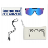 Pit Viper The Basketball Team Original Wide Sunglasses - Polarized Blue Lens
