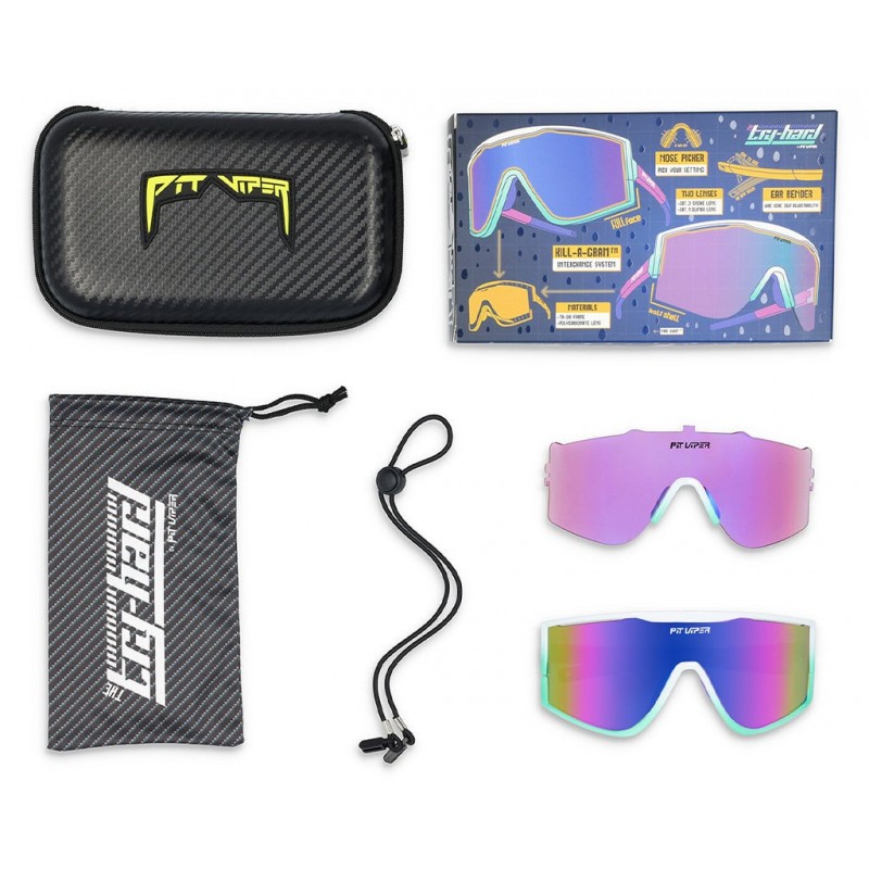 Pit Viper The Bonaire Breeze Try-Hard Sunglasses Blue-Purple Lens