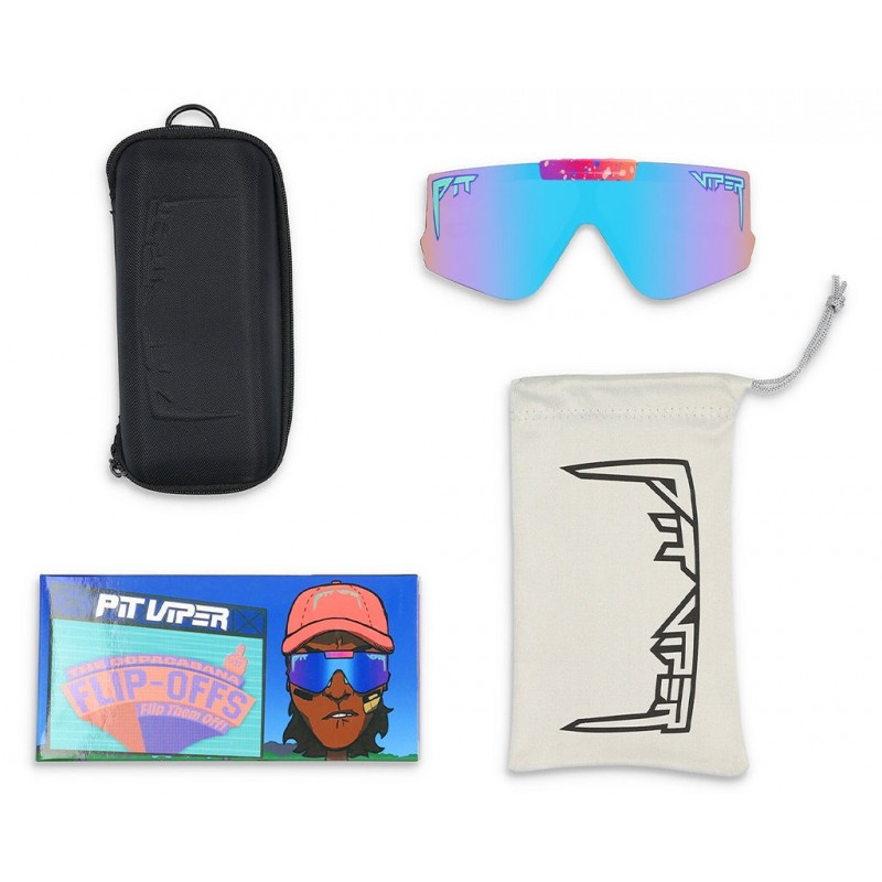 Pit Viper The Copacabana Flip-Offs Sunglasses Blue-Purple Lens