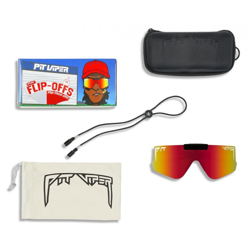 Pit Viper The Exec Flip-Offs Sunglasses Polarized Rainbow Lens