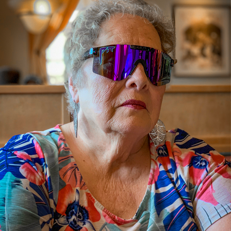 Pit Viper The Midnight Original Wide Sunglasses Polarized Purple Lens