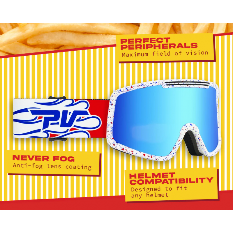 Pit Viper The Midnight French Fry Goggle Blue/Green Lens Large