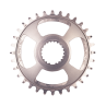 BURGTEC Shimano Direct Mount Thick Thin Chainring ­ 34T ­ Rhodium Silver