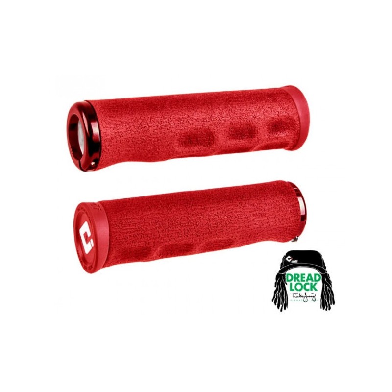 ODI F-1 SERIES DREAD LOCK V2.1 LOCK-ON GRIPS Red