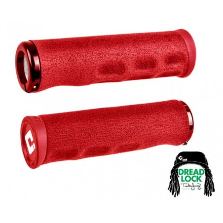 ODI F-1 SERIES DREAD LOCK V2.1 LOCK-ON GRIPS Red