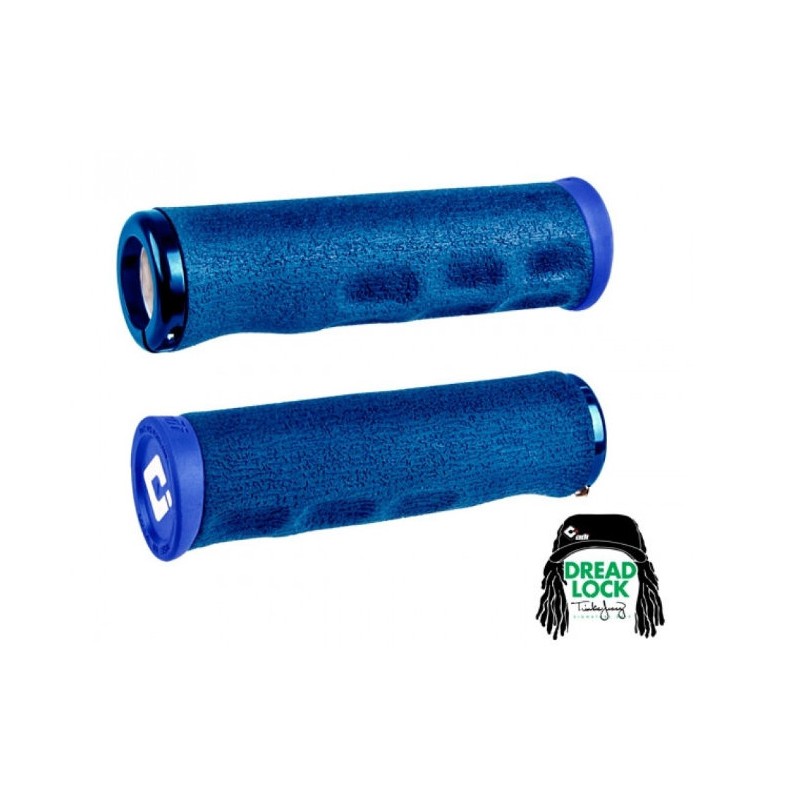 ODI F-1 SERIES DREAD LOCK V2.1 LOCK-ON GRIPS Blue