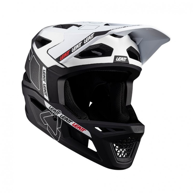 LEATT Helmet MTB Gravity 6.0 Carbon V24 White XL 61-62cm