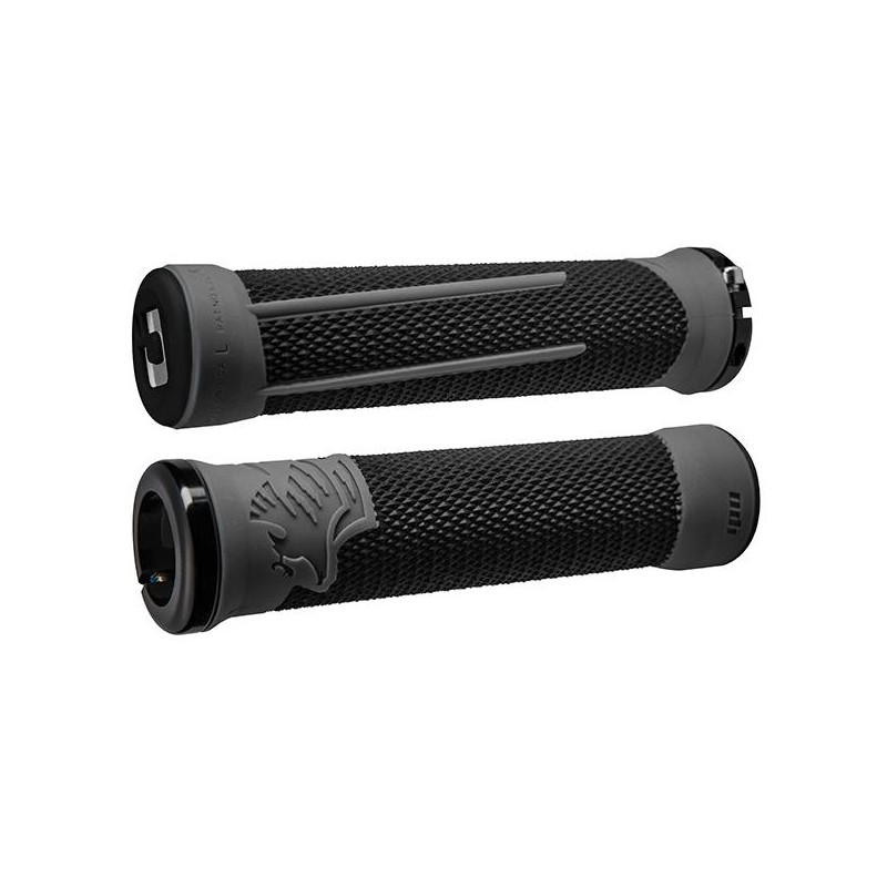 ODI AG2 v2.1 Lock-On Grips Black/Graphite with Black Clamps