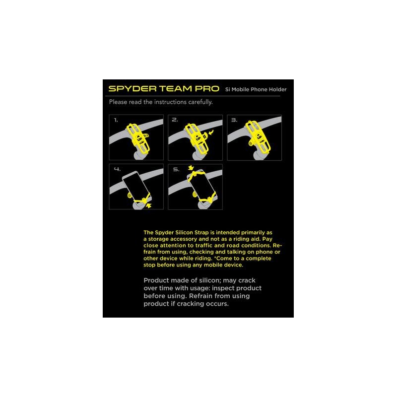 ULAC SPYDER TEAM PRO H6 PHONE MOUNT - BLACK