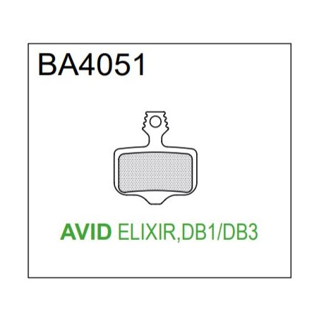 BRAKE AUTHORITY BA4051B - SRAM AVID BRAKE PADS MTB BURLY