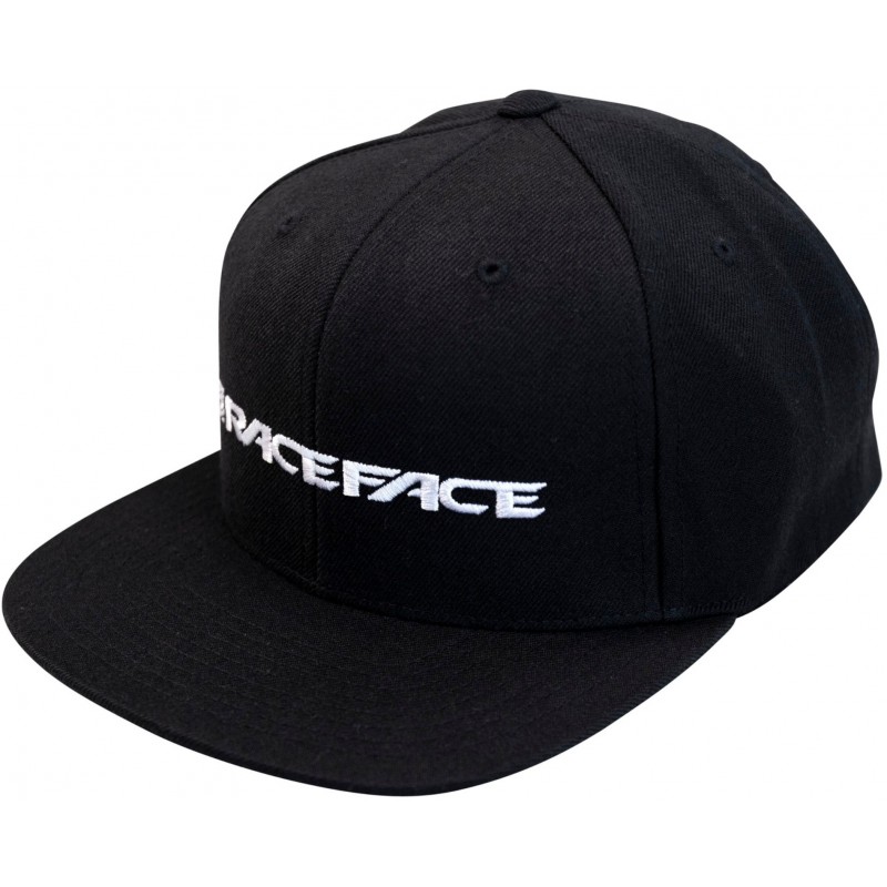RACE FACE Classic Logo Snapback Hat Black O/S