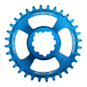 BURGTEC GXP 6mm Offset Thick Thin Chainring ­ Deep Blue ­ 34T