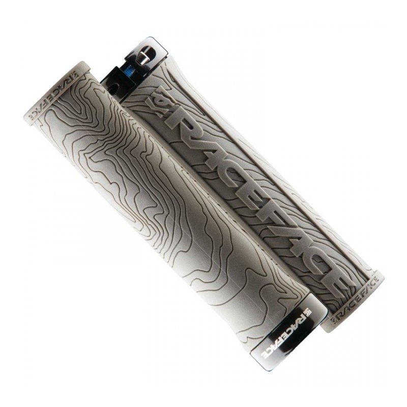 RACE FACE GRIP HALF NELSON W/LOCK GREY