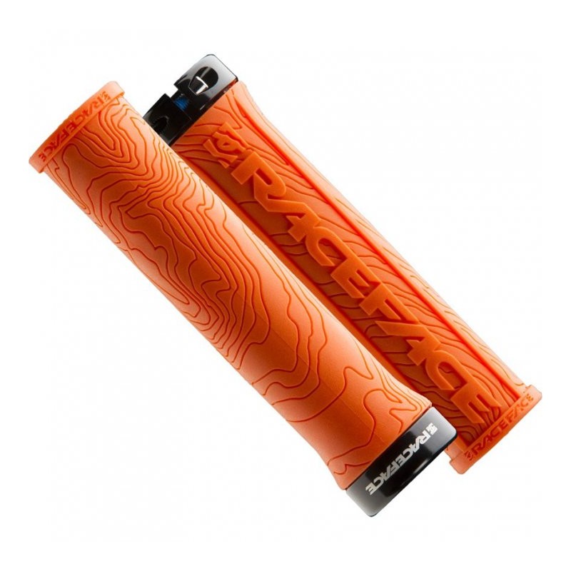 RACE FACE GRIP HALF NELSON W/LOCK ORANGE