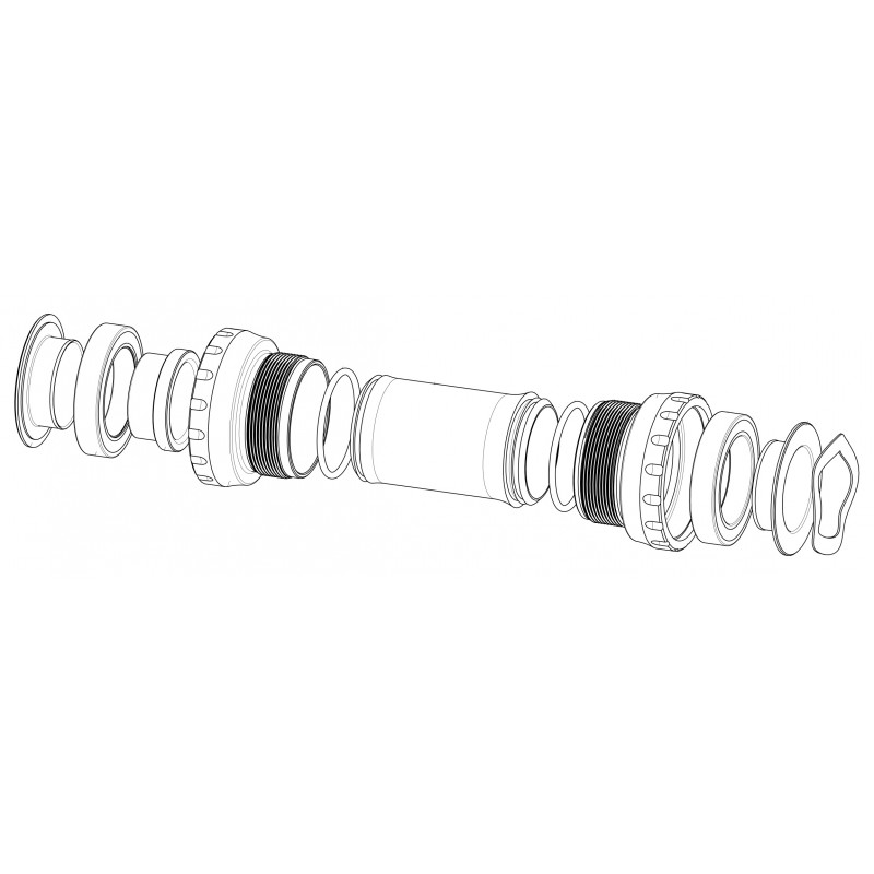 BLACK PEAK BOTTOM BRACKET BSA SRAM GXP 22/24mm AXLE