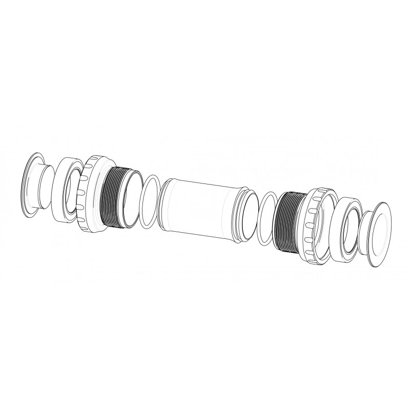 BLACK PEAK BOTTOM BRACKET BSA SHIMANO 24mm AXLE