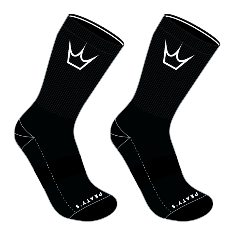 Peaty's Shredsocks - Black / White Crown