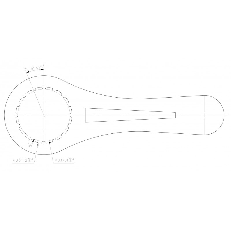 BLACK PEAK D47 BOTTOM BRACKET WRENCH