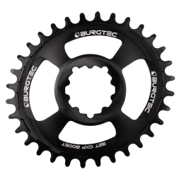 BURGTEC Oval GXP Boost 3mm Offset Thick Thin Chainring ­  Burgtec Black ­ 32T