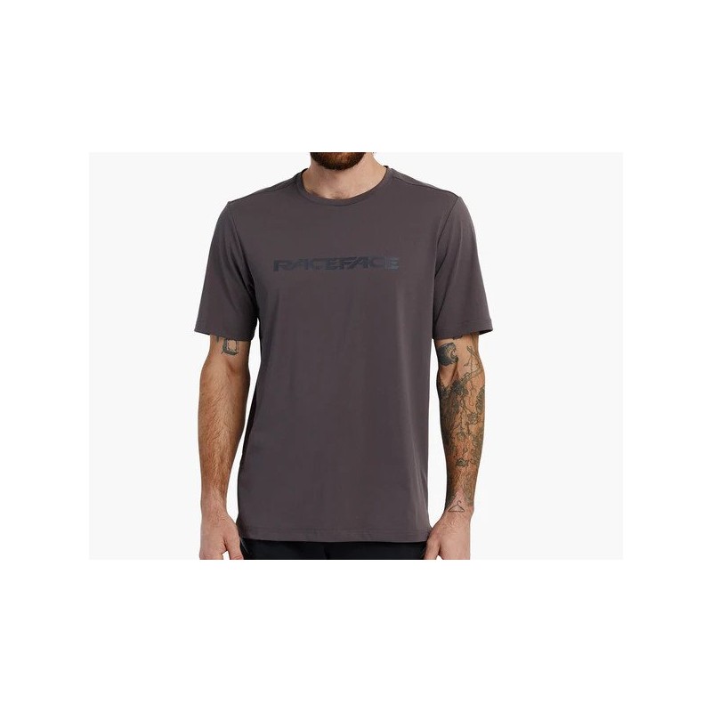 RACE FACE Commit Short Sleeve Tech Top Charcoal M