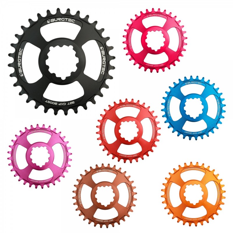 BURGTEC GXP Boost 3mm Offset Thick Thin Chainring ­ Burgtec Black ­ 32T